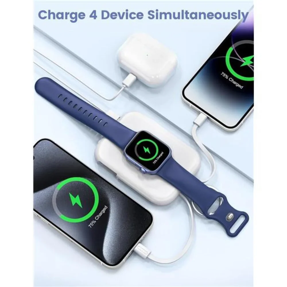 Portable Apple Watch Charger,5000mAh iWatch Wireless Charger Power Bank